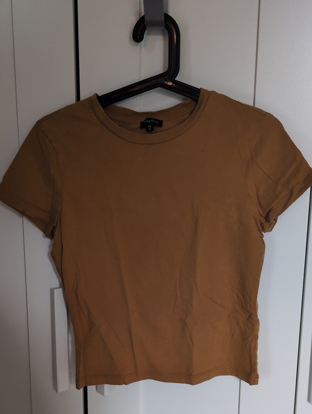 Dynamite Short Sleeve Tee in Caramel